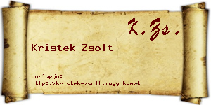 Kristek Zsolt névjegykártya